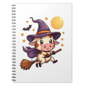 Witch Cow on a Broomstick Notizblock (Vorderseite)