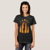 Witch Dancing Fire Wiccan Burning Moon Cycle Wic T-Shirt (Vorne ganz)