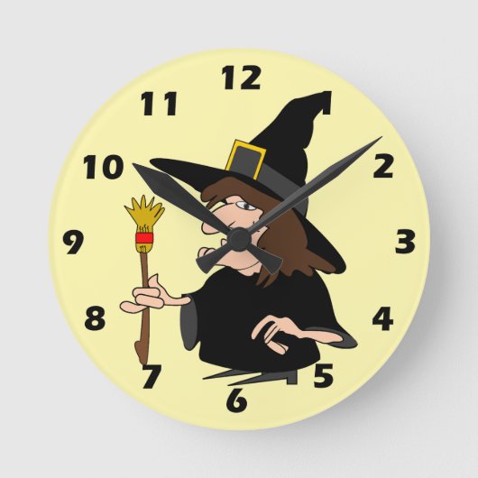 Witch Design Runde Wanduhr (Vorderseite)