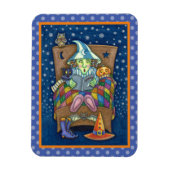 WITCH ERZÄHLEN SPOOKY BEDTIME STORIES, HALLOWEEN MAGNET (Vertikal)