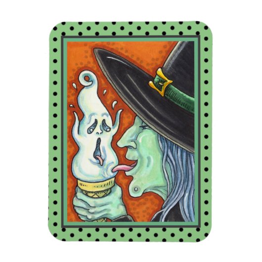 WITCH ESSEN DES SKREAMIERENS EISKRAUKONS, HALLOWEE MAGNET (Vertikal)