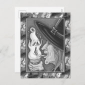 WITCH ESSEN SKREAMING EISKRAUKONE, HALLOWEEN FEIERTAGSPOSTKARTE (Vorne/Hinten)