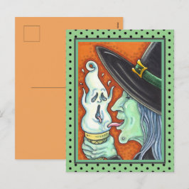 WITCH ESSEN SKREAMING EISKRAUKONE, HALLOWEEN FEIERTAGSPOSTKARTE
