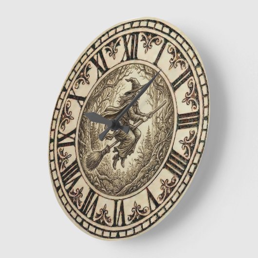 Witch Forest - Wall Clock  Große Wanduhr (Winkel)