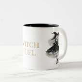 Witch Fuel Gothic Witch Coffee Mug Zweifarbige Tasse (VorderseiteRechts)