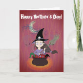 Witch Funny Happy Mother's Day Karte (Vorderseite)