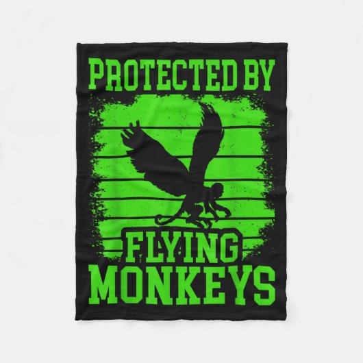 Witch Get My Flying Monkeys Fleecedecke (Vorderseite)