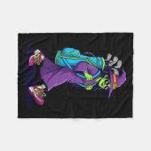 Witch Golf Halloween Costume Funny Retro Design Lo Fleecedecke (Vorderseite (Horizontal))