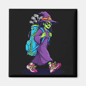 Witch Golf Halloween Costume Funny Retro Design Lo Magnet (Vorne)