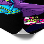 Witch Golf Halloween Costume Funny Retro Design Lo Poster (Ecke)