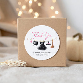 Witch Halloween Baby Shower Runder Aufkleber