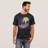 witch Halloween witches Starry Night Van Gogh cat T-Shirt (Vorne ganz)