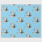 Witch Hat Blue Geschenkpapier (Flach)
