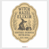 Witch Hazel Elixir - Halloween Apothecary Label (Blatt)