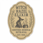 Witch Hazel Elixir - Halloween Apothecary Label (Vorderseite)