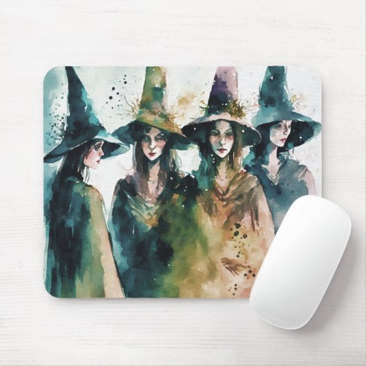 Witch Illustration #1 Mousepad (Mit Mouse)