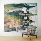 Witch illustration #1 wandteppich (Beispiel (Horizontal))