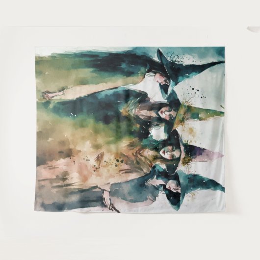 Witch illustration #1 wandteppich (Vorderseite (Horizontal))