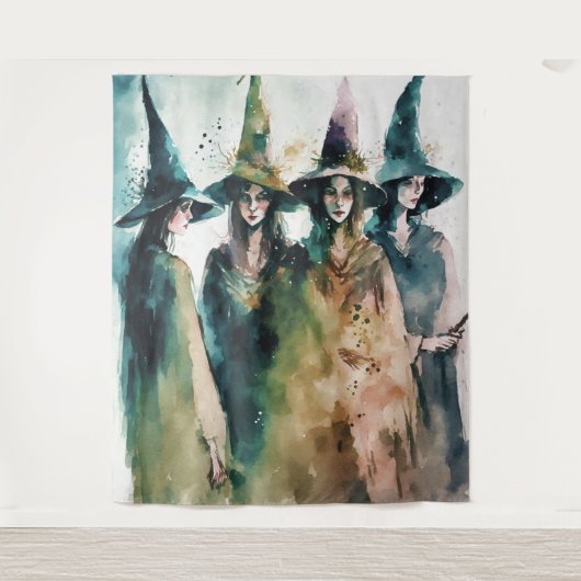Witch illustration #1 wandteppich (Vorderseite)