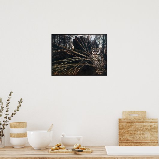 Witch in Owl Form Poster (Küche)