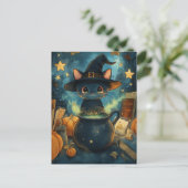 Witch Kitty Postkarte (Stehend Vorderseite)