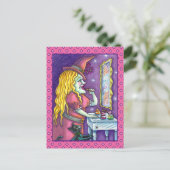 WITCH LIPSTICK, PERFUME & NAIL POLISH, FUNNY NIEDL FEIERTAGSPOSTKARTE (Stehend Vorderseite)