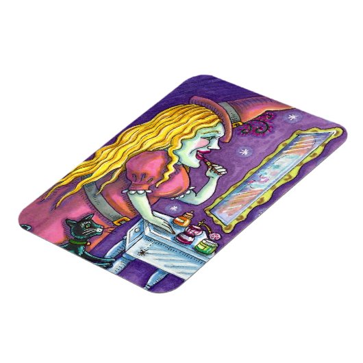 WITCH LIPSTICK, PERFUME & NAIL POLISH, FUNNY NIEDL MAGNET (Linke Seite)
