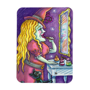 WITCH LIPSTICK, PERFUME & NAIL POLISH, FUNNY NIEDL MAGNET