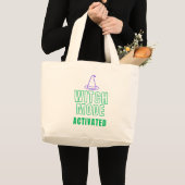 WITCH MODE ACTIVATED – Modern Halloween Tote Bag Jumbo Stoffbeutel (Vorderseite (Produkt))