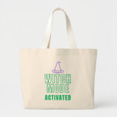 WITCH MODE ACTIVATED – Modern Halloween Tote Bag Jumbo Stoffbeutel (Vorne)