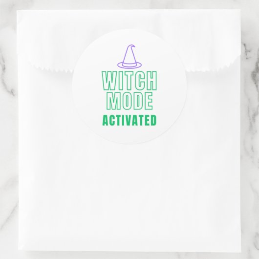 WITCH MODE ACTIVATED – Neon Glow Sticker (Tasche)
