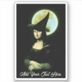  Witch Mona Lisa Halloween Aufkleber (Vorderseite)