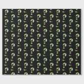 Witch Mona Lisa Halloween Full Moon Geschenkpapier (Flach)