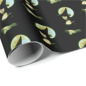 Witch Mona Lisa Halloween Full Moon Geschenkpapier (Rolleneckpunkt)