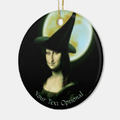 Witch Mona Lisa Halloween Full Moon Keramik Ornament (Links)