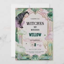 Witch Musical Birthday Invitation Magical Canva Einladung
