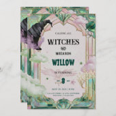 Witch Musical Birthday Invitation Magical Canva Einladung (Vorne/Hinten)