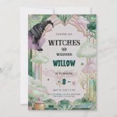 Witch Musical Birthday Invitation Magical Canva Einladung (Vorderseite)