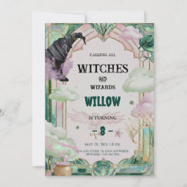 Witch Musical Birthday Invitation Magical Canva Einladung
