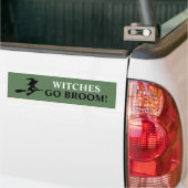 Witch On Broomstick Bumper Sticker Autoaufkleber (Auf Lkw)