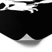 Witch On Broomstick Halloween Subtle Minimal Funny Poster (Ecke)