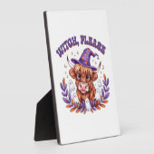 Witch Please Highland Cow Halloween Fotoplatte (Seite)