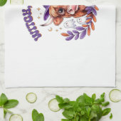 Witch Please Highland Cow Halloween Geschirrtuch (Gefaltet)