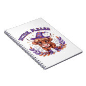 Witch Please Highland Cow Halloween Notizblock (Rechte Seite)