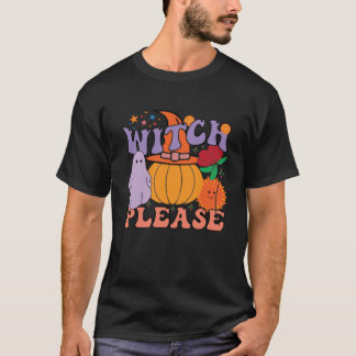 Witch Please Lustiges Retro-Kürbis-Halloween-T-Shi T-Shirt
