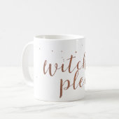 Witch Please Mug | Funny Minimalist Halloween Cup Kaffeetasse (Vorderseite Links)