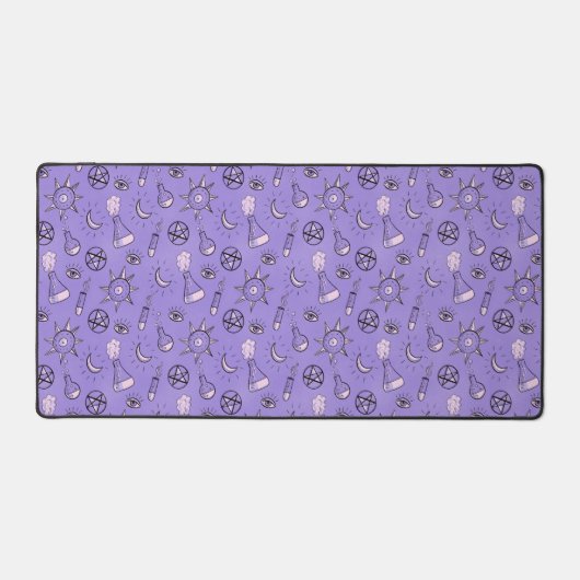 Witch Potions Purple Alchemy Pattern Schreibtischunterlage (Vorderseite)