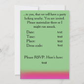 WiTCH RADIO (benutzerdefinierbar) durch Slipperywi Einladung (Rückseite)