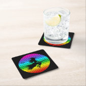 WITCH RAINBOW HALLOWEEN RECHTECKIGER PAPPUNTERSETZER (Vor Ort)