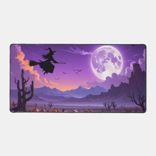 Witch Ride Under the Blood Moon Desk Mat Schreibtischunterlage (Vorderseite)